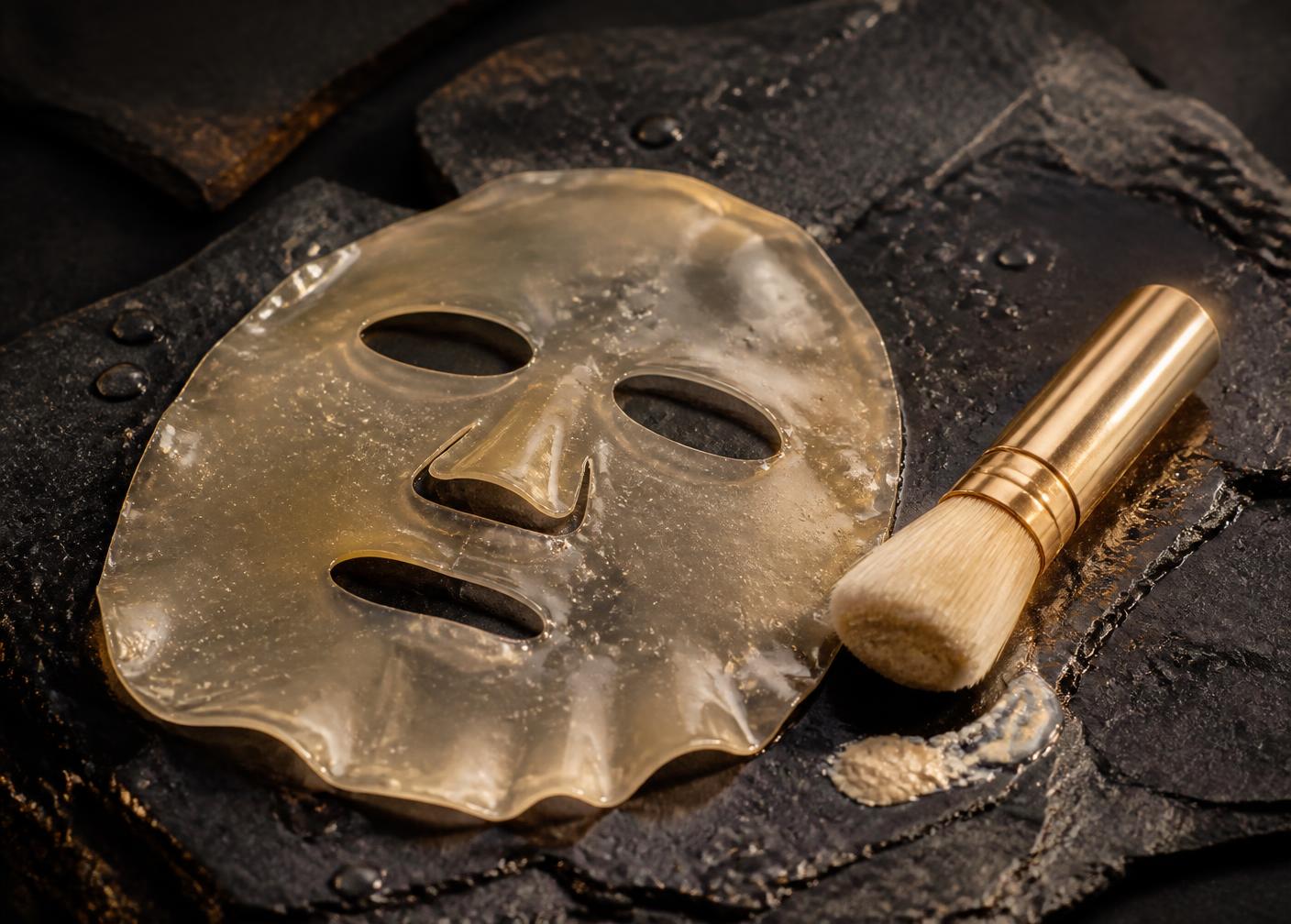 Post-treatment recovery skincare — hydrogel mask and mineral SPF